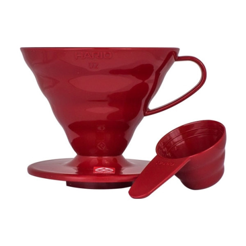 Dripper Hario V60 VD-02 plastikowy czerwony Dripper Hario V60 VD-02 plastikowy czerwony