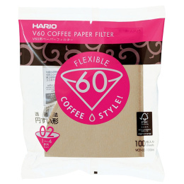 Hario filtry V60-02 100szt. Misarashi brązowe